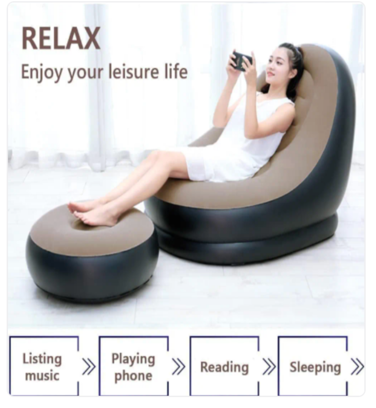 Sofa Chair with Foot Stoo