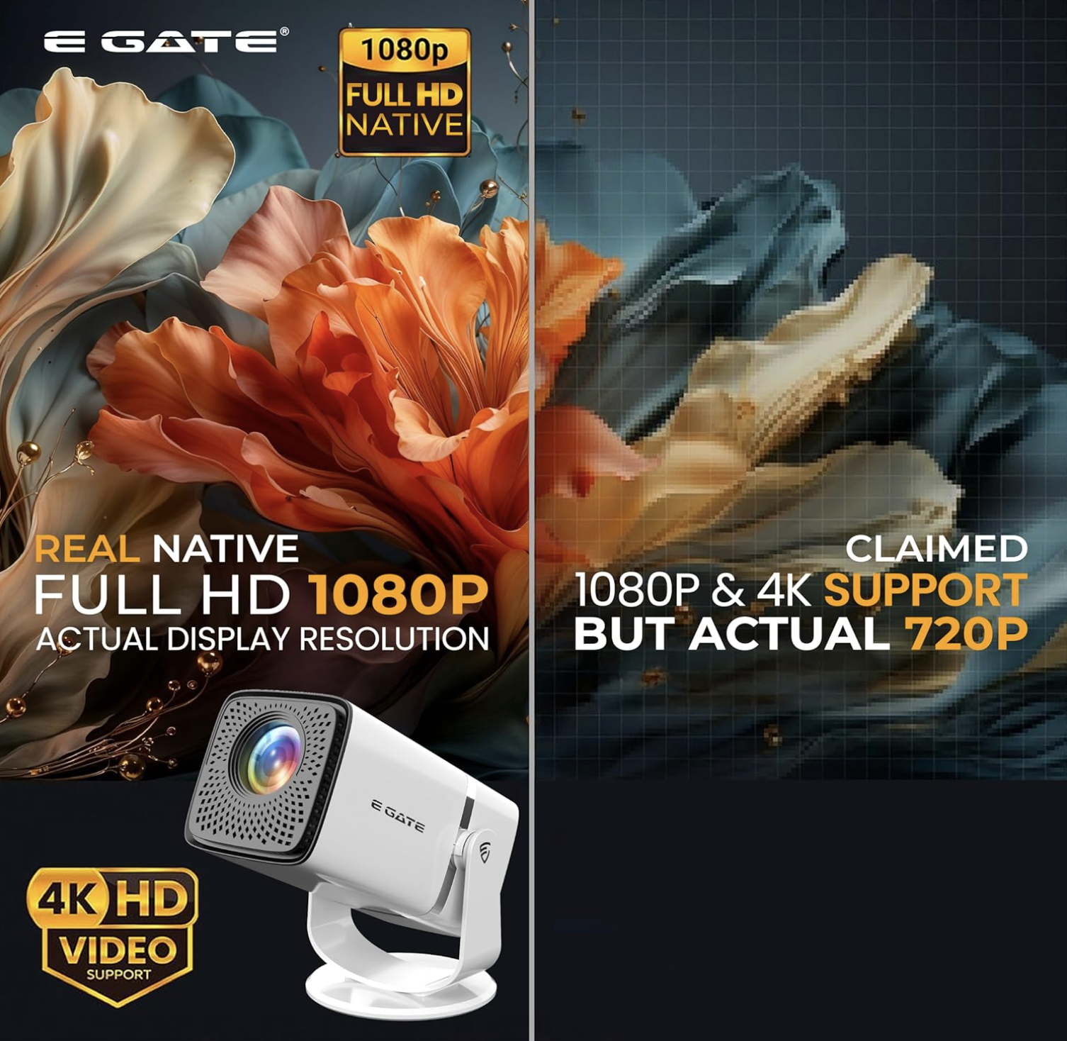 Projector 4k Ultra HD Full HD 1080p Automatic Home Projector