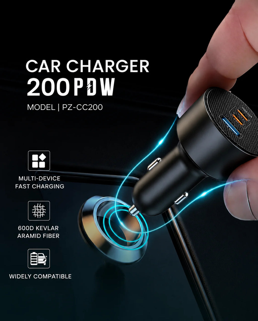 Proztyle 200W PDW Car Charger