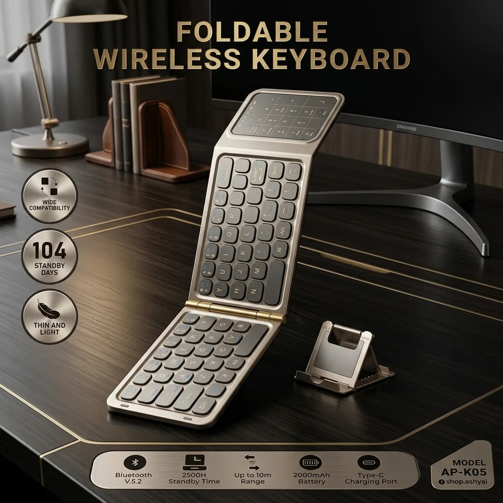 Three Fold Keyboard with Touchpad Support